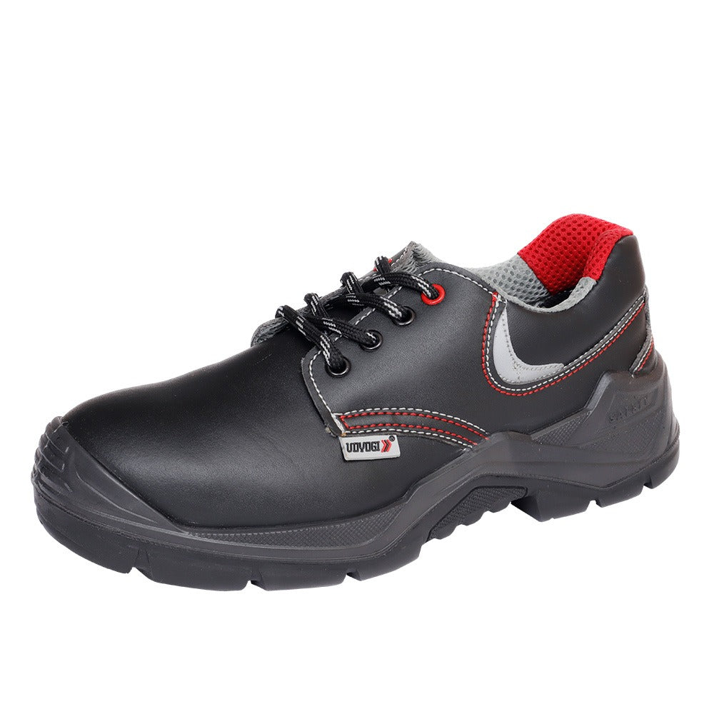 Udyogi Edge Marshal Microfiber Safety Shoes – 200J Steel Toe, IS 15298 Part 2 (Black)