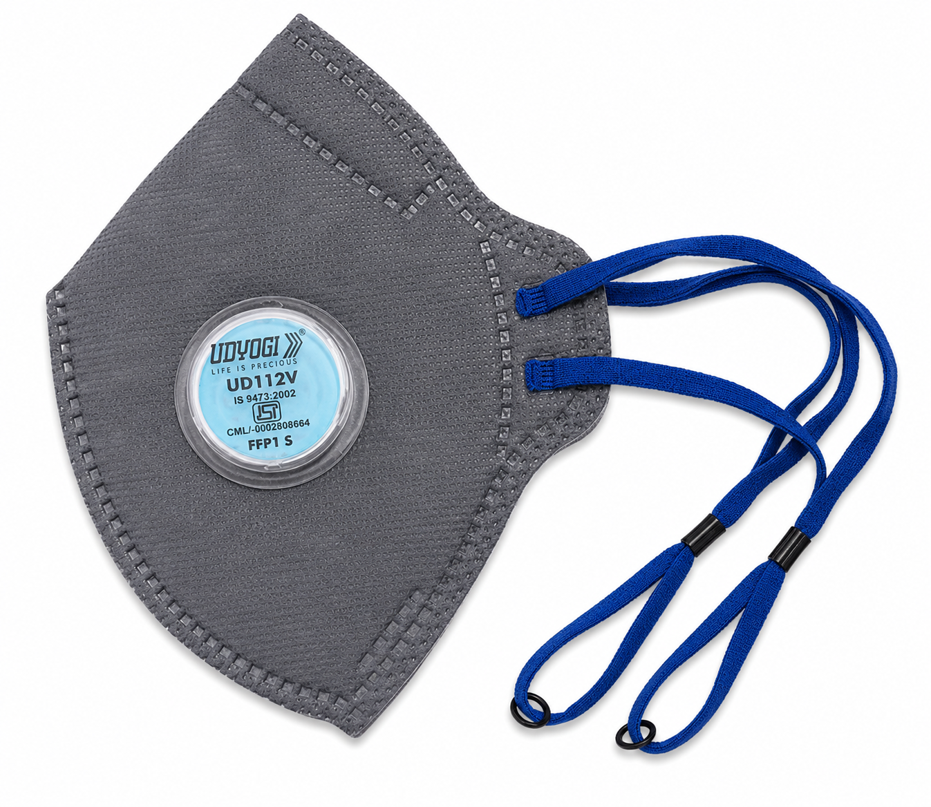 Udyogi UD112V FFP1 Flat Fold Disposable Mask with Exhalation Valve (Pack of 100)