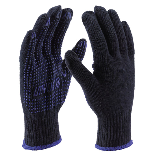 Udyogi Cotton Knitted PVC Dotted ( PDS BB45) Safety Gloves (Pack of 100)