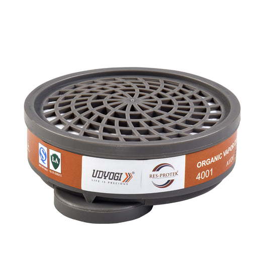 Udyogi Resprotek Mask 4001 Organic Gases and Vapours Single Filter A1