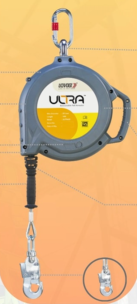 Udyogi Ultra Fall Arrester Retractable Block Impact Absorber
