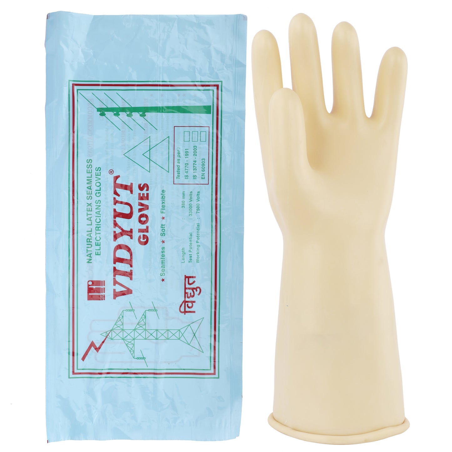 VIDYUT 33 KV Electrical Gloves ( WHITE )