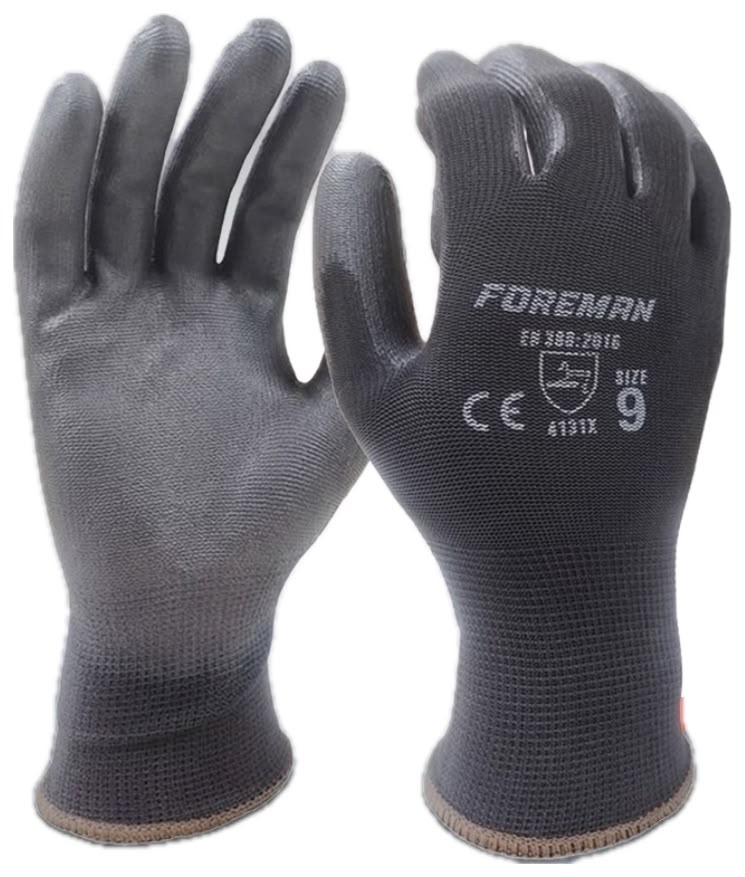 Udyogi Foreman ( Nylon Liner / Pu Palm Coated) Safety Gloves (Pack of 100)