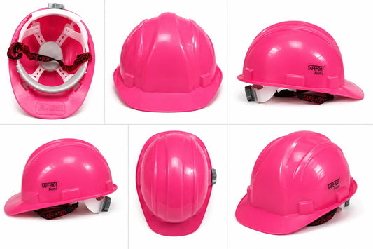 Safe Dot  Pink Safety Helmet Beetel Ratchet fitting (Pack of 40)